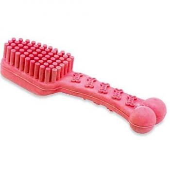 Cepillo de dientes rosa de goma