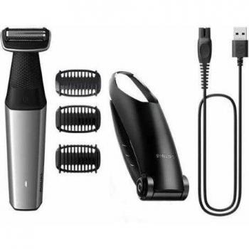 Philips BODYGROOM Series 5000 BG5021/15 - Recortador corporal e íntimo impermeable con accesorio para la espalda, uso en seco y húmedo