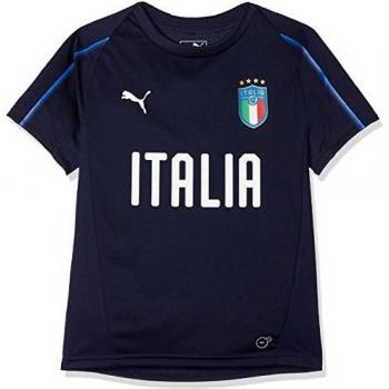 Puma FIGC Italia Training Jersey SS Jr Camiseta, Niños, Oscuro/Azul Power, 140