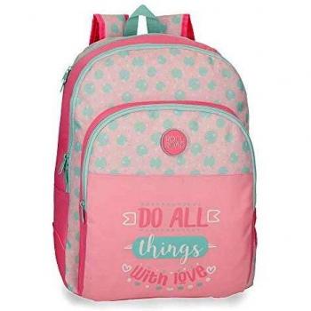 Roll Road, Mochila Escolar, 44 cm, 19.6 Litros, Rosa