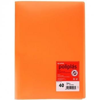 Grafoplas 1441656 - Carpeta de 40 fundas, color Naranja