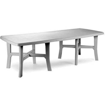 Mesa Extensible de Jardín en Polipropileno Blanco 'Trio Plus' 180/240x100 cm