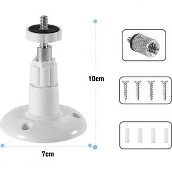 Soporte de seguridad ajustable para cámara Zmodo/Funlux, 1 paquete, blanco/negro