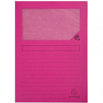 Subcarpetas con ventana Forever® - Exacompta 50108E - 130 g/m2 (Rosa fucsia)