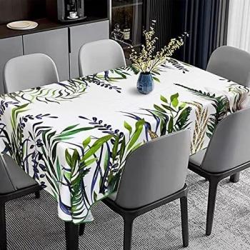 GREATOYAR Mantel Antimanchas Rectangular, Mantel Impermeable, Hule Mesa, Resistente, Lavable, Impermeable, Ideal para Interiores y Exteriores, para Decoración de Mesa, Planta, Medida 140x180cm