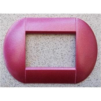 Placa Compatibles Living International Bticino Rosa Metallizado 3 Foros