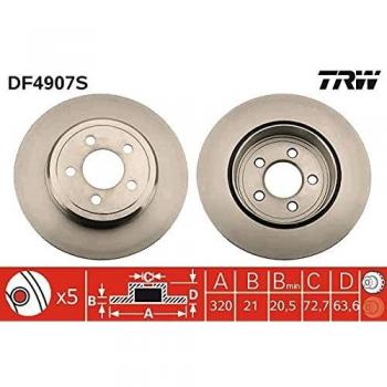 TRW AUTOMOTIVE AFTERMARKET DF4907S TRW, negro