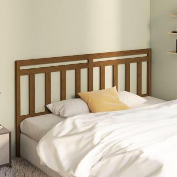 Cabecero para cama Honey 186x4x100 cm Madera maciza de pino marrón miel