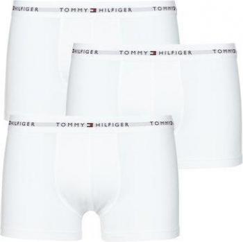 Tommy Hilfiger Men's 3-Pack Signature Cotton Boxer Trunks, White - Size: 37/36/32