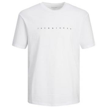 Camiseta Infantil Jack&Jones JJESTAR con Estampado de Logo, Talla 152, Corte Relaxed Fit, Color Blanco