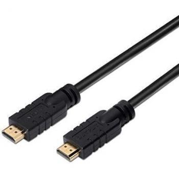 AISENS - A120-0374 - Cable HDMI V2.0 Premium Alta Velocidad/HEC 4K@60Hz 18Gbps con repetidor, A/M-A/M, Negro, 20m
