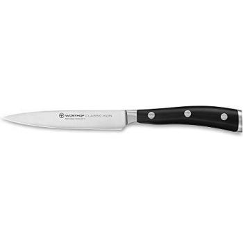 Cuchillo para Verduras Wüsthof Classic Ikon, 12 cm, Acero Inoxidable, Mango Negro