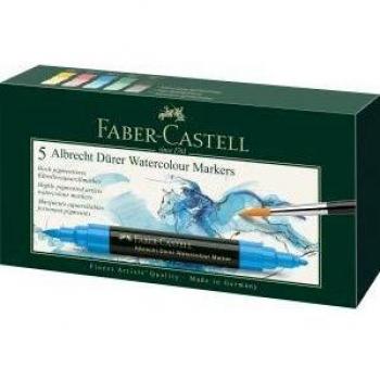 Faber-Castell - 160305 - Estuche 5 marcadores acuarelabless A. Dürer. Color Surtidos