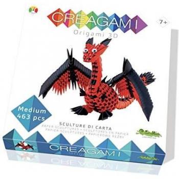 CreativaMente- Creagami Dragón Juego de Creativita Origami Modular, Multicolor, único (723