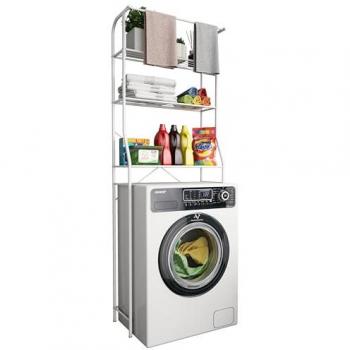 Gabinete Metálico para Lavadora con 3 Estantes - Blanco (Dimensiones: H. 167 x B. 60 x T. 24 cm)