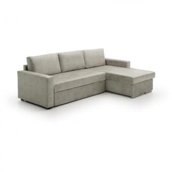 Sofá Cama Chaise Longue Isabella Económico Gris Derecha 236x146x85