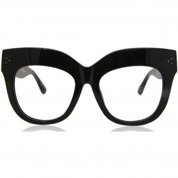 Linda Farrow DUNAWAY LFLC1049 C14 Women’s Eyeglasses Black Size 56 - Blue Light Block Available