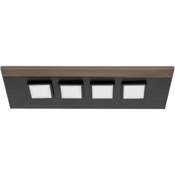 Lámpara de techo Lucande Esteria, moderno, negro, metal, 4 luces (GX53) para salón y comedor