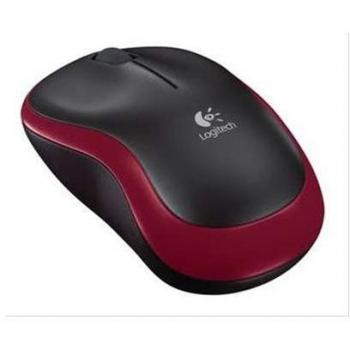 Logitech M185 Wireless Mouse (Red/Black)