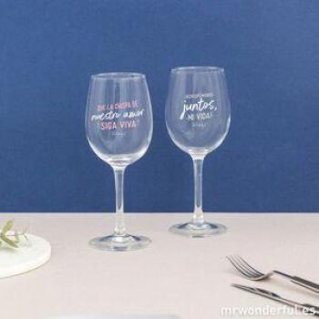 Mr Wonderful Woa08920Es Set De 2 Copas De Vino Para Brindar
