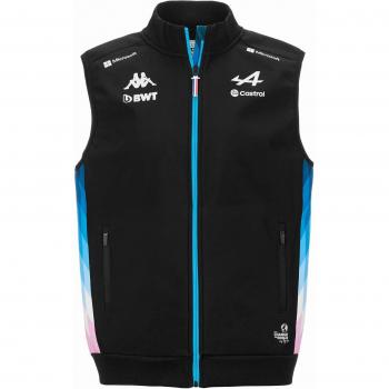 Alpine F1 Team 2024 Gilet - Kappa 2024 Alpine BWT Sleeveless Jacket (Black) - Black - Male - Size: Large Adults