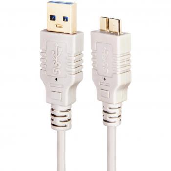 Prolinx UX-3XZ - Cable USB 3.0 A Macho a Micro B, Gris