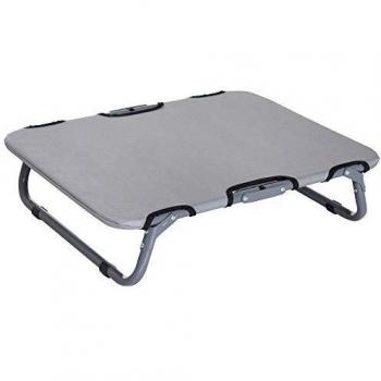 Cama Plegable para Perros y Gatos, Elevada para Exteriores, Estructura de Metal y Tela Oxford, 59 x 46 x 15 cm