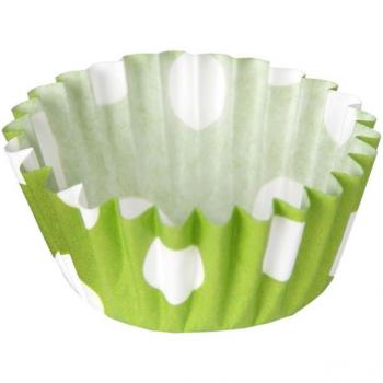 Moldes para Magdalenas Algon Verde Lunares Desechables 2,5 x 1,75 cm 150 Unidades