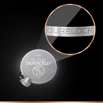Duracell - Pack de 2 Pilas de Botón de Litio 2032, 3V con Tecnología Baby Secure para Dispositivos Médicos y Elementos Vestibles