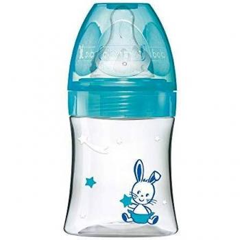 Biberón Dodie Initiation+ 150ml Anti-Cólicos con Tétina de 3 Velocidades para Bebés de 0 a 6 Meses - Diseño Lagoon