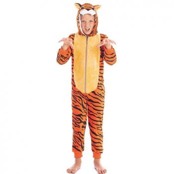 Disfraz de Tigre Pijama para Niños NARANJA CON RAYAS