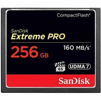SanDisk Extreme Pro CompactFlash Memoria Flash de 256GB, 160MB/s, Negro