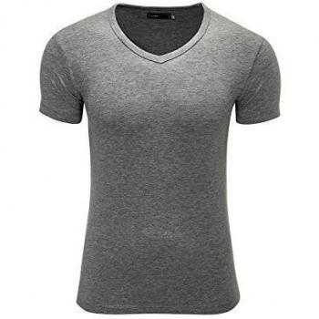 Jack & Jones Slim Fit Basic V-Neck T-Shirt for Men - Light Grey