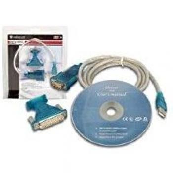 Velleman Cable USB en Serie para Conexión de Dispositivos con Interface RS232 - Compatible con Windows, Mac y Linux - 1m