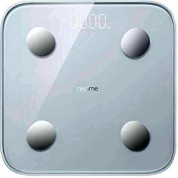 realme - Smart Body Composition, Báscula inteligente, bluetooth 5.0, Pantalla LED, Batería de larga duración: 360 días, 14 datos corporales y medición de la frecuencia cardiaca, Blanco
