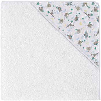 Eiffel Baby Capa de Baño Bebe. Toalla de Rizo con Capucha. 100% Algodón Natural. Calidad Diseño Estamapado Infantil. Tamaños 80 x 80 cm. Absorbente Suave Duradera. Francia Color Verde