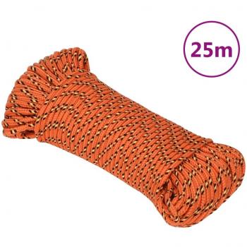 Cuerda de barco polipropileno naranja 5 mm 25 m