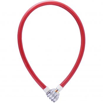 IFAM Junior60 Combinación 000302R Cable antirrobo para Bicicleta, Rojo, 60 cm