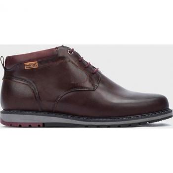 Pikolinos Bota de Piel Berna M8J-N8181 para Hombre - Botines de piel con cordones y forro de pelo