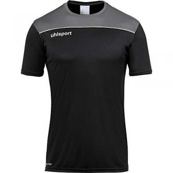 uhlsport Offense 23 Poly Shirt Camiseta De Fútbol para Hombre, Negro/Antracita/Blanco, 152