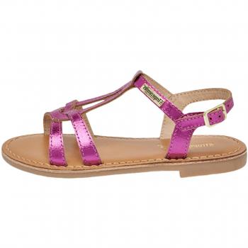 Sandalias infantiles de piel fucsia BACKLE LES TROPEZIENNES® PAR M. BELARBI