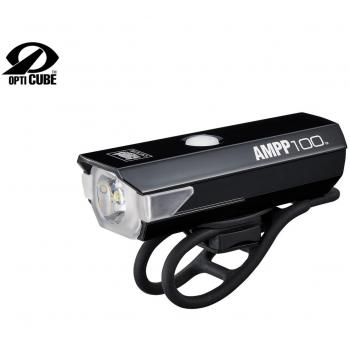 Luz delantera recargable CatEye AMPP 100 negra para bicicleta