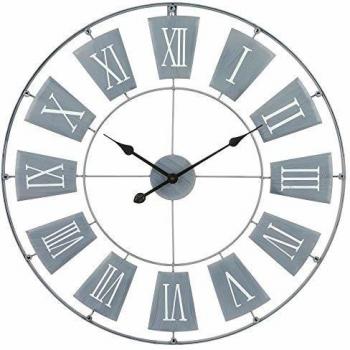 Reloj de Pared de Metal Gris Claro D. 76 cm - Atmosphera