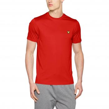 Lyle & Scott Peters Fitness Camiseta, Hombre, X74 Scooter Red, XXL