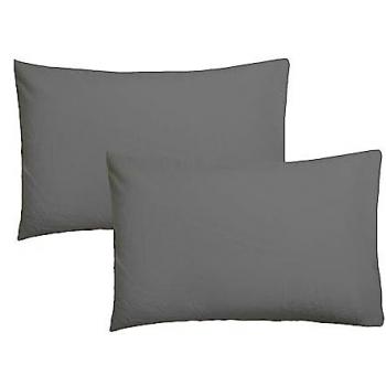Funda de Almohada 2 Unidades 50x90 Gris Grafito Algodón 200 Hilos