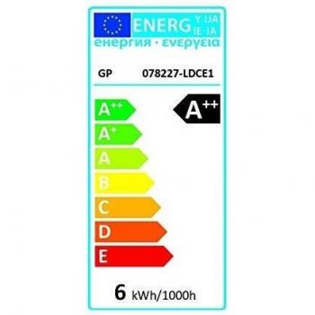 Gp - Baterías 745clas078227ce1 a +, lámparas led, de vidrio, 6 vatios, e27, blanco caliente, 14 x 12 x 6 cm