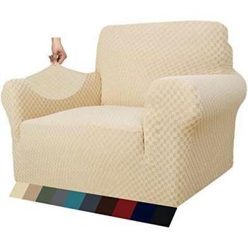 MAXIJIN Fundas de Silla Jacquard para Sala de Estar, superelásticas, Antideslizantes, con Brazos, Perros y Mascotas, 1 Pieza elástica, Protector de sofá