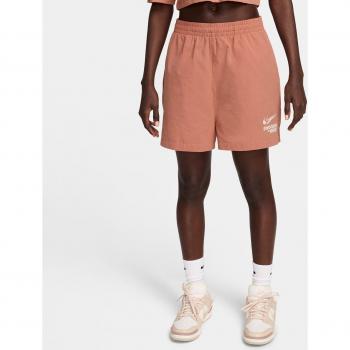 Pantalón corto de mujer Nike Sportswear Woven Regular Fit Marrón