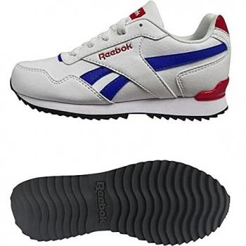 Reebok Royal Glide Ripple Clip, Zapatillas de Running, FTWBLA/BRGCOB/VECRED, 38 EU