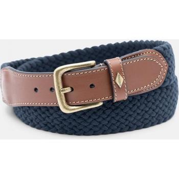 Cinturón de Piel Azul Marino Lottusse para Hombre con Diseño Trenzado